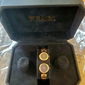 Fendi Gold and Black Men's Watch